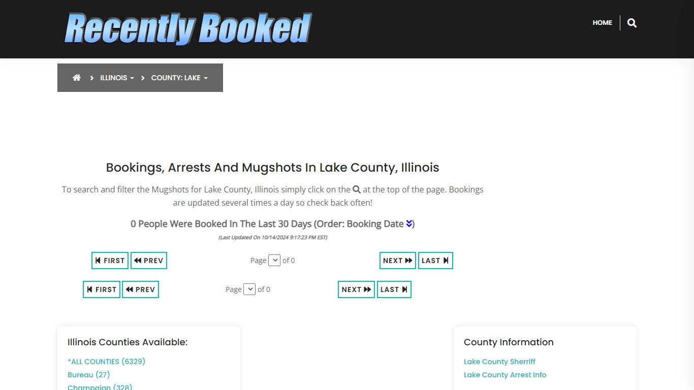 Bookings, Arrests and Mugshots in Lake County, Illinois - Recently Booked