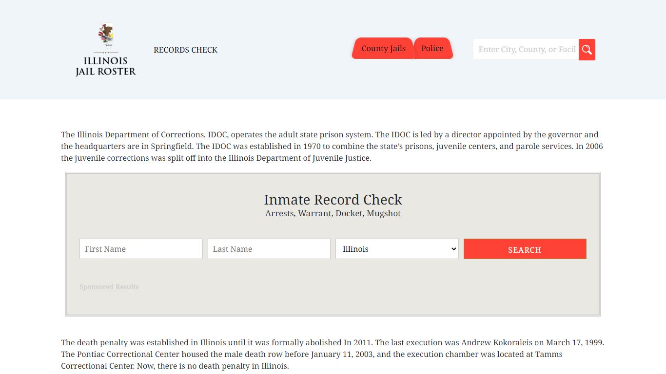 Lake County Jail | Jail Roster Search